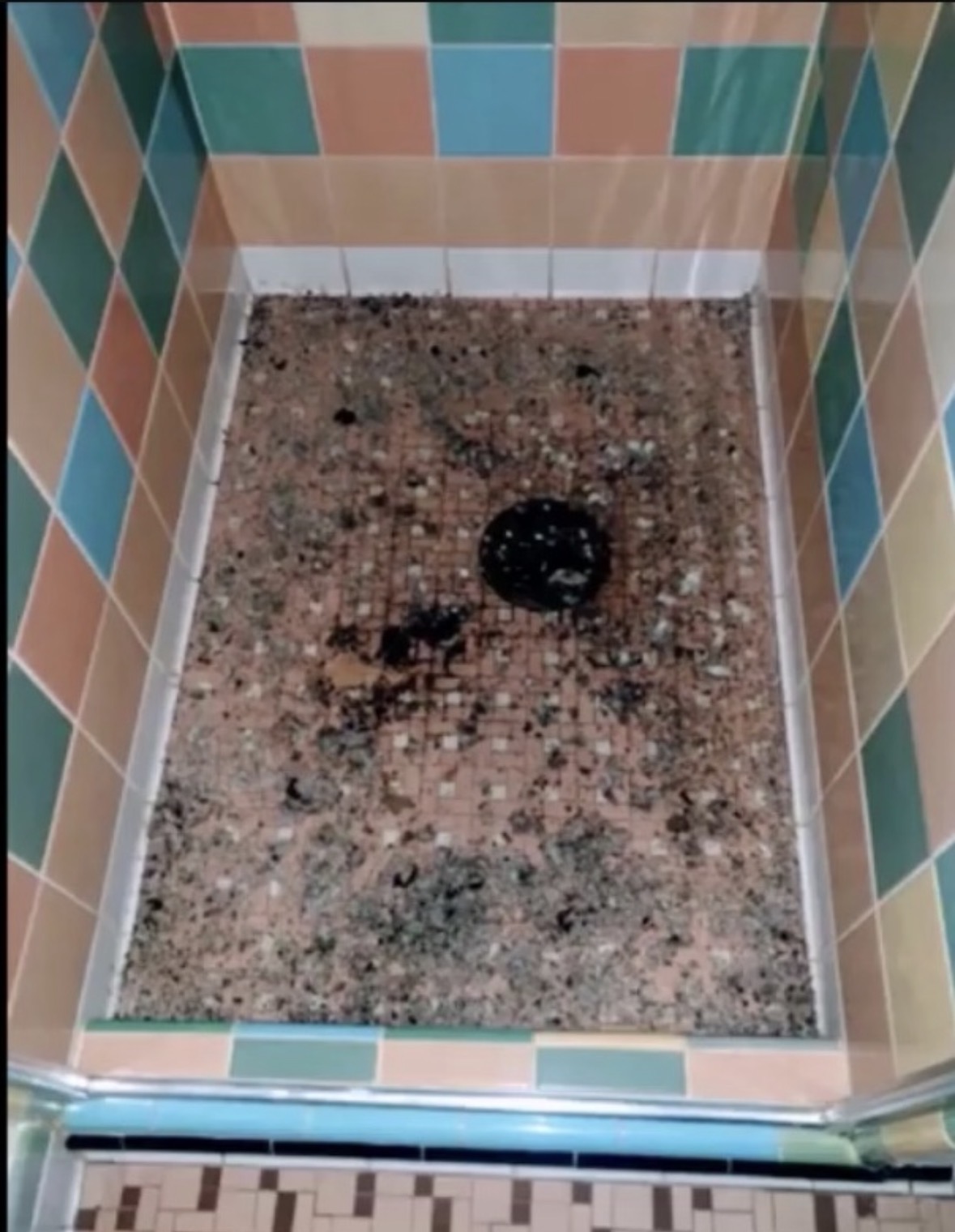 Bathroom before QCC move-in/move-out cleaning — heavy grime and buildup